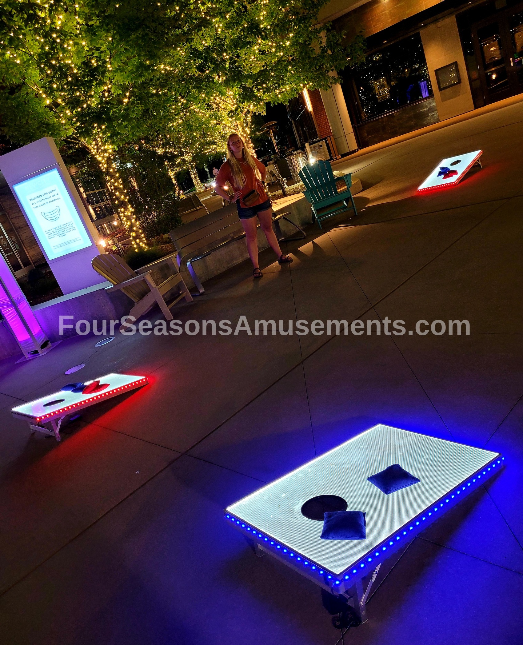 LED Baggo Cornhole Game Sets