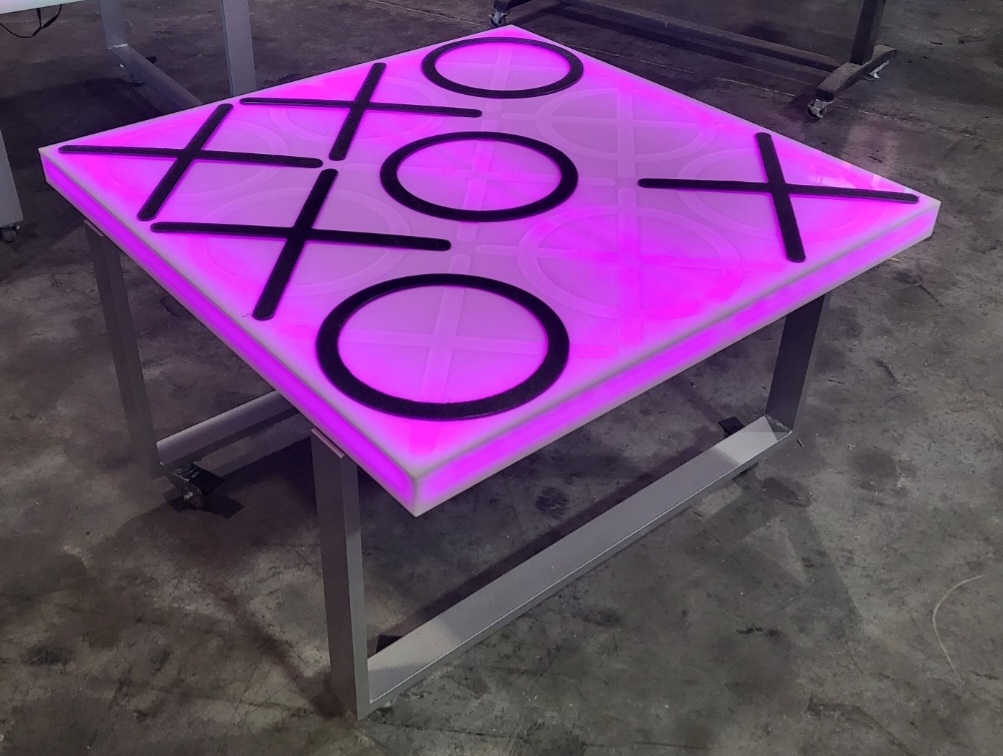 Giant LED Tic Tac Toe Table