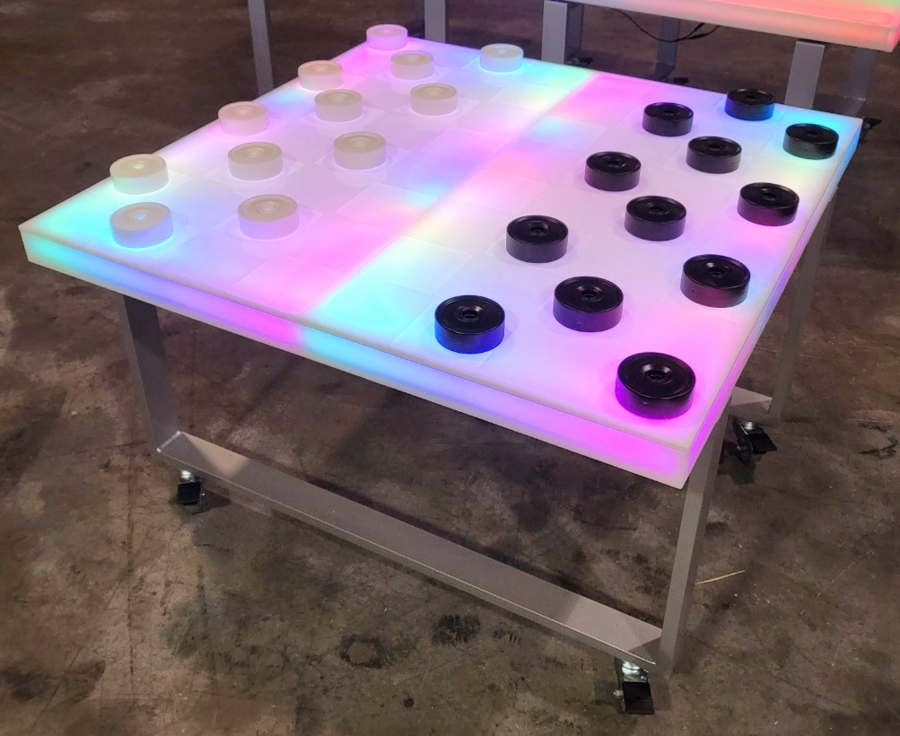 Giant LED Checkers Table