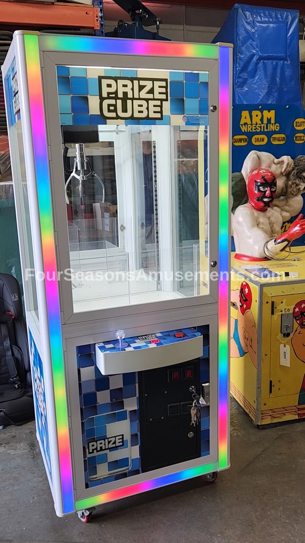 LED Prize Cube Arcade Crane Game